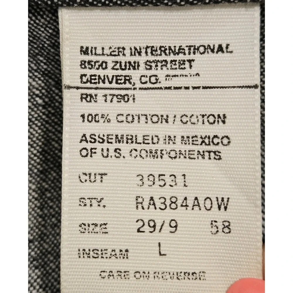 Vintage Rockies Jeans Women's Western‎ High Rise Cowgirl Size 29/9 Black - Picture 6 of 10